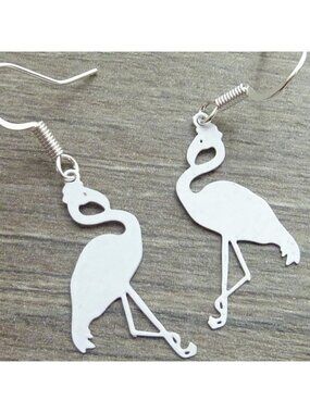White Flamingo Earrings
